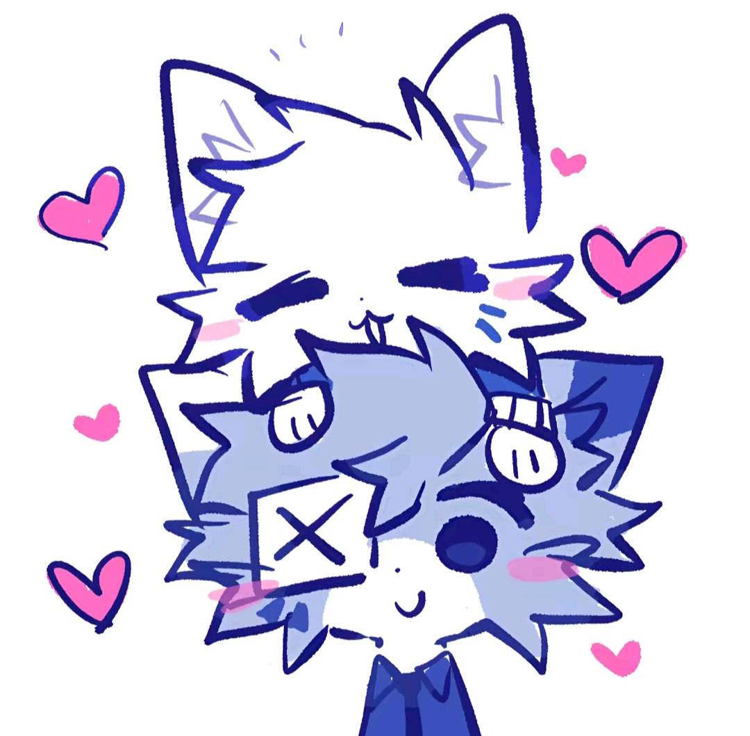 Two drawn furry characters being in love with one of them being carried by the other character