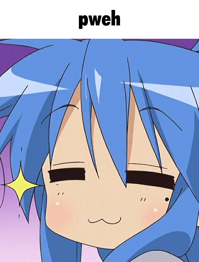 Anime character having the :3 face